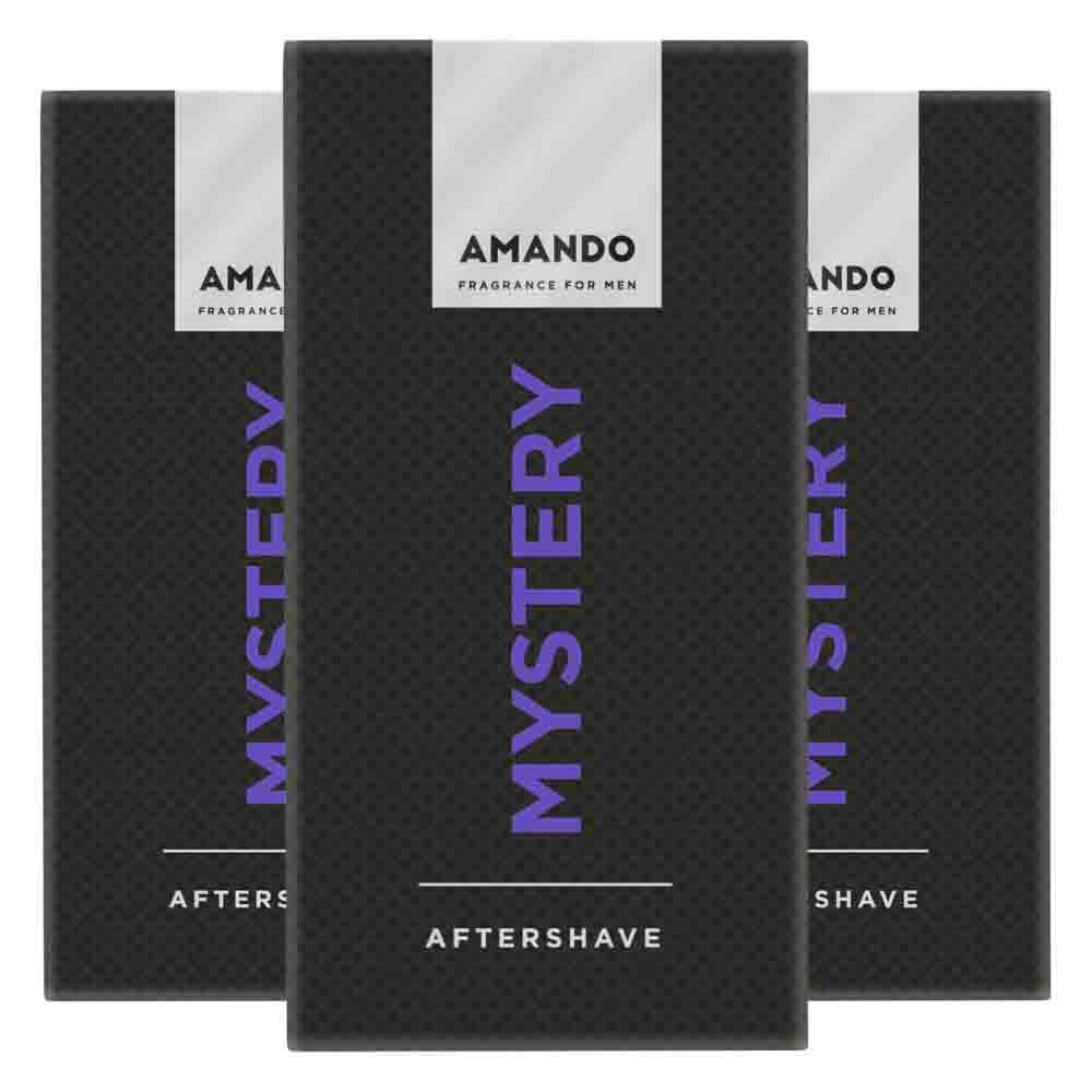 3x Amando Mystery Aftershave 50 ml