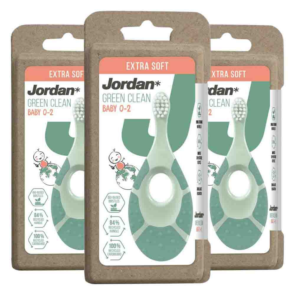 3x Jordan Green Clean Tandenborstel Baby 0-2