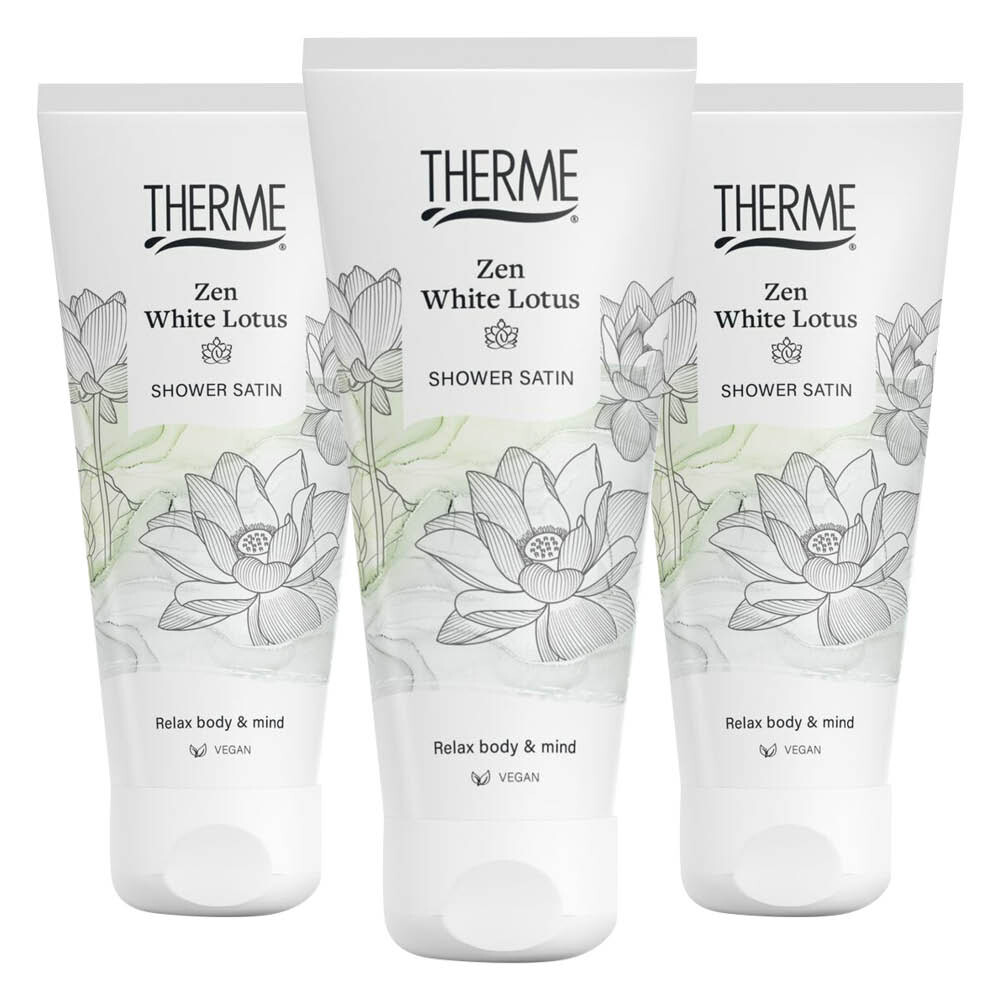 3x Therme Shower Gel Zen White Lotus 200 ml