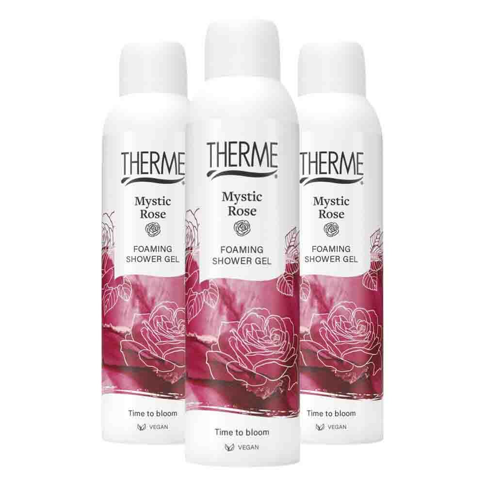 Therme 3x Mystic Rose Foaming Shower Gel 200 ml - 3 stuks