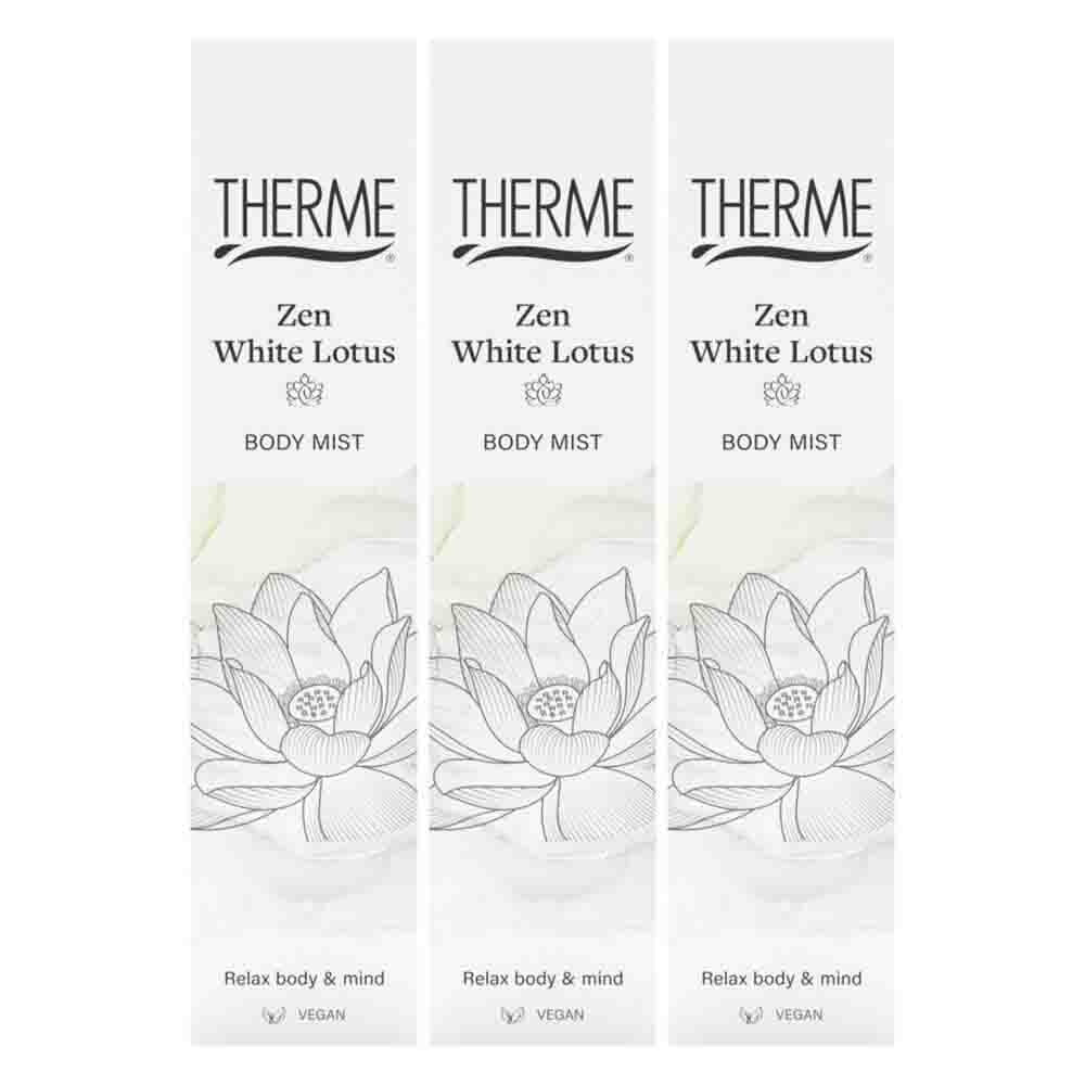 Therme 3x Zen White Lotus Body Mist 60 ml - 3 stuks