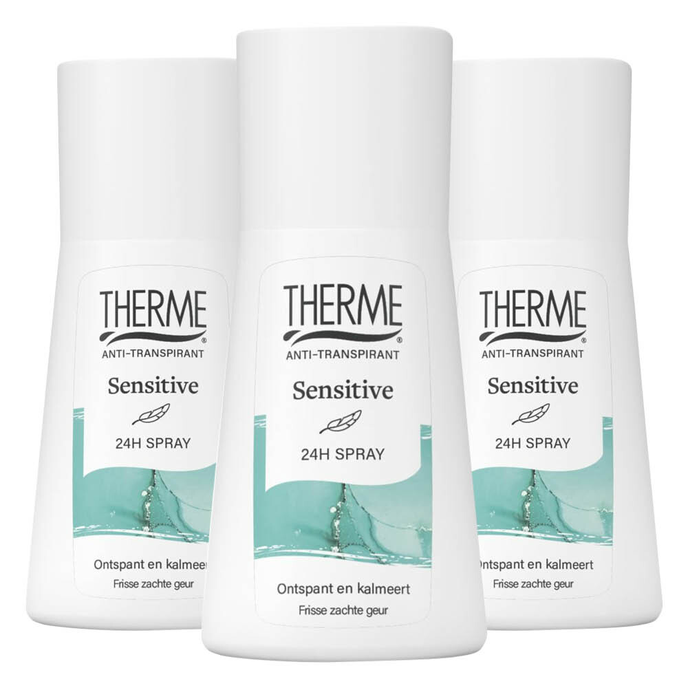 3x Therme Anti-Transpirant Sensitive Spray 75 ml