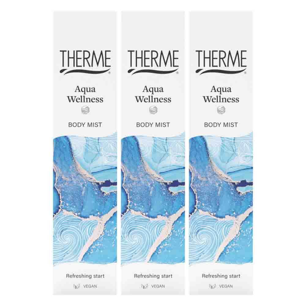 Therme 3x Aqua Wellness Body Mist 60 ml - 3 stuks