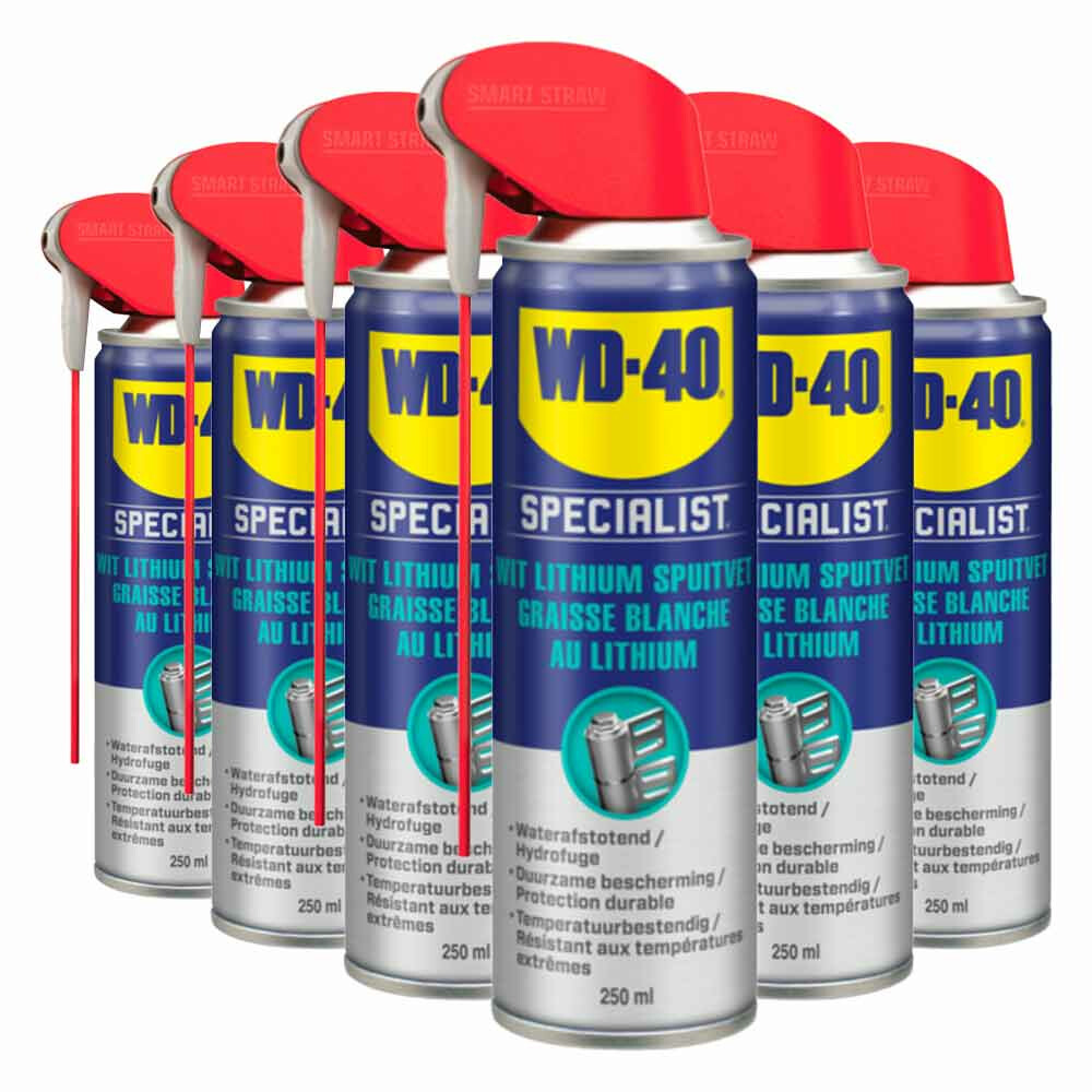 6x WD-40 Specialist® Wit Lithiumspuitvet 250 ml