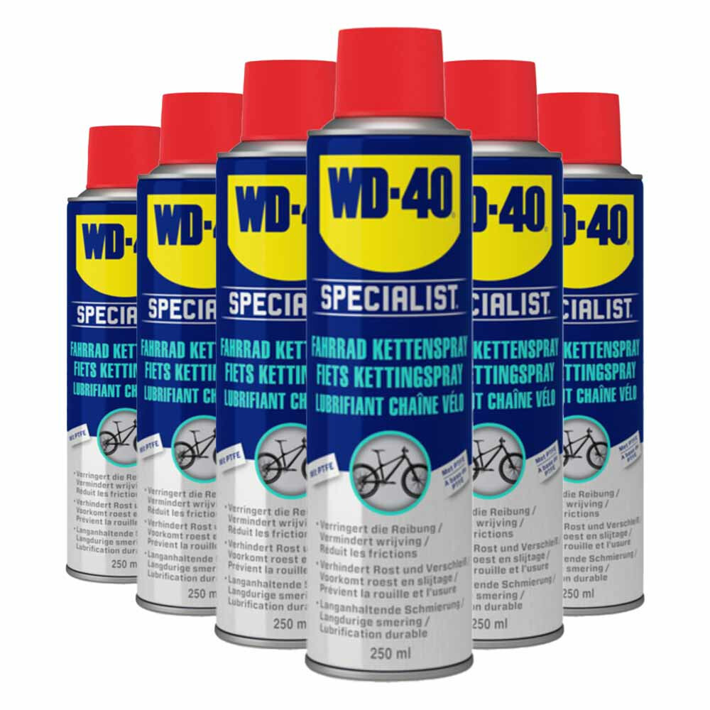 6x WD-40 Specialist® Fiets Ketting Spray 250 ml