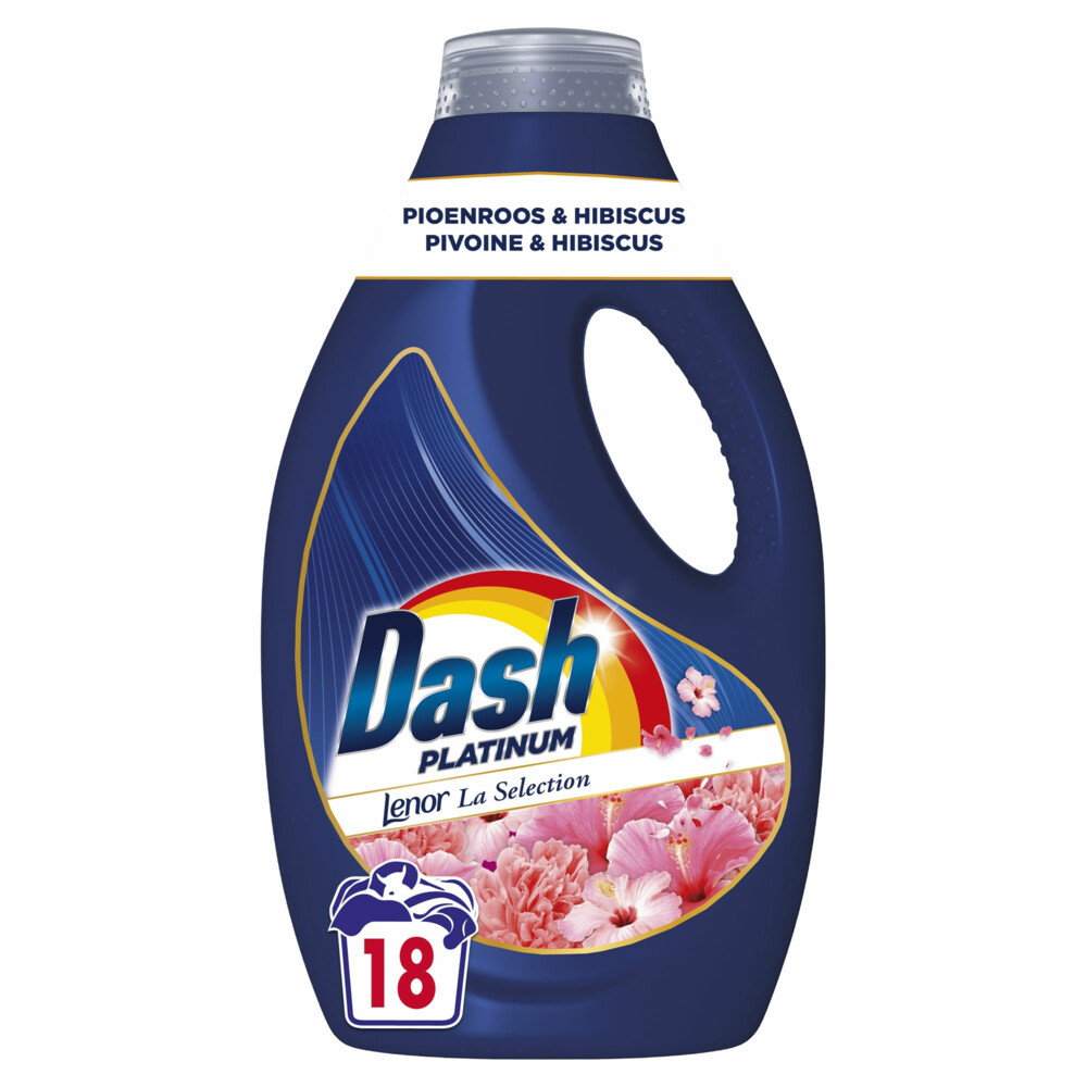 Dash Vloeibaar Wasmiddel Platinum Pioenroos en Hibiscus 810 ml
