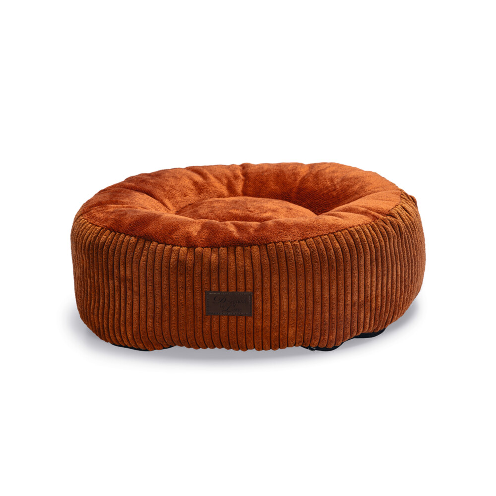 Designed by Lotte Ligmand Ribbed Kat Terracotta 50 x 50 x 17 cm