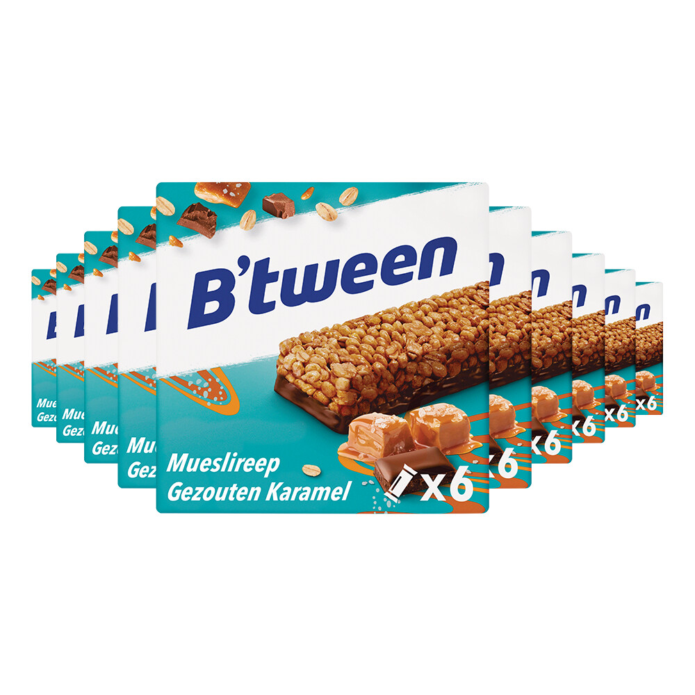 10x Hero B'tween Mueslireep Salted Caramel 6x23 gr