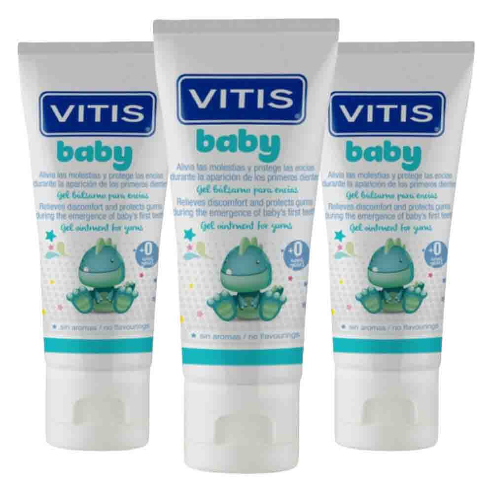 3x Vitis Tandgel Baby 30 ml