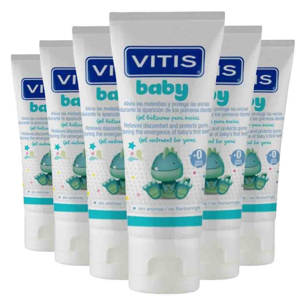 6x Vitis Tandgel Baby 30 ml