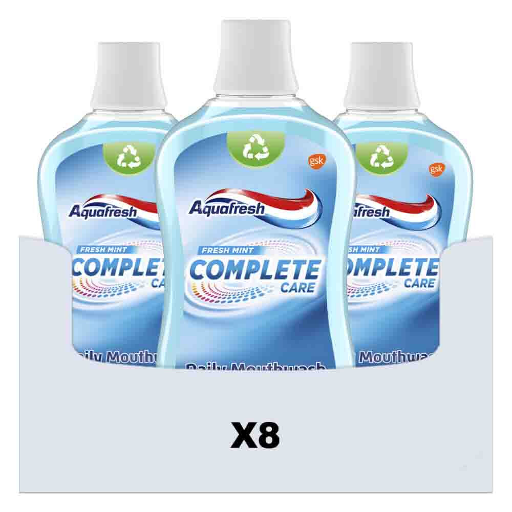 8x Aquafresh Mondwater Complete Care 500 ml