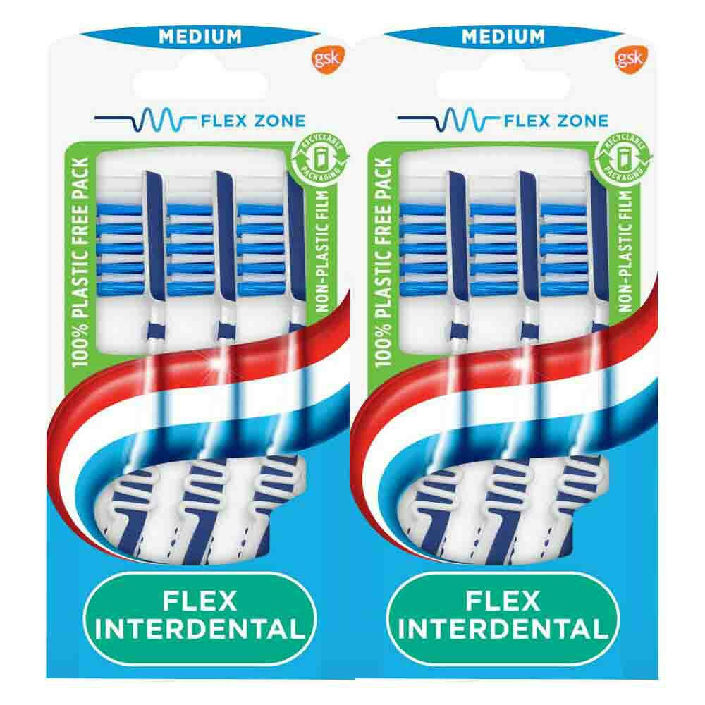 2x Aquafresh Tandenborstel Flex Interdental Medium 3-pack