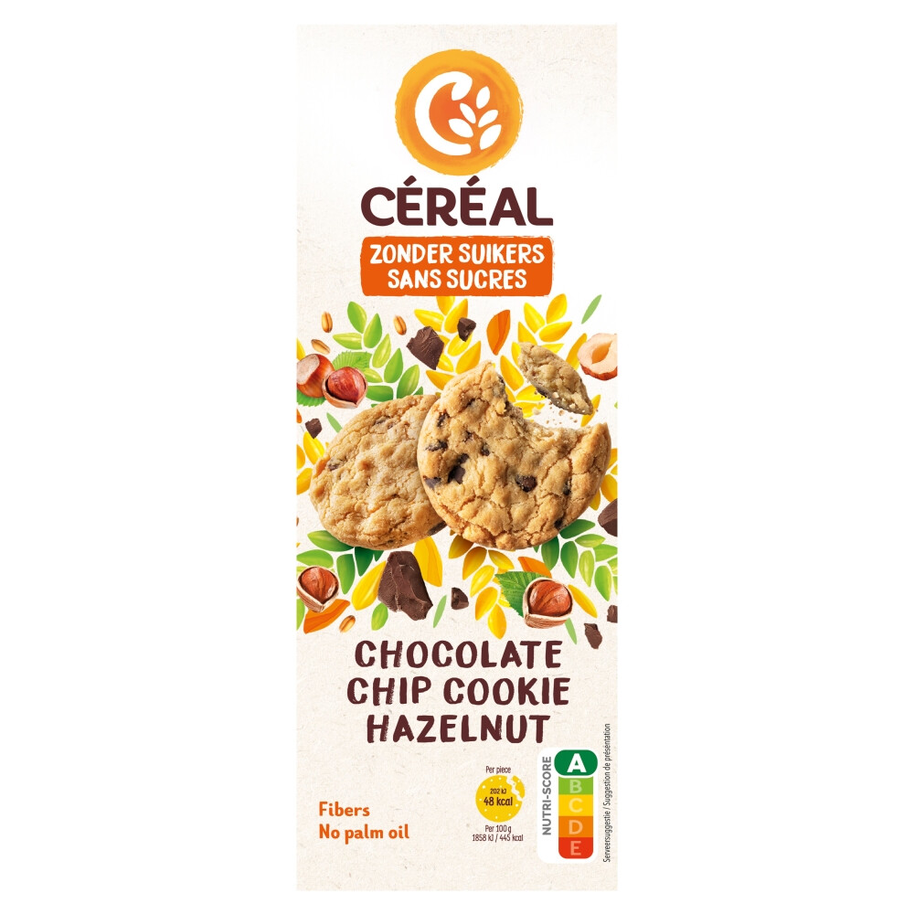 Céréal Chocolate Chip Cookie Hazelnoot 130 gr