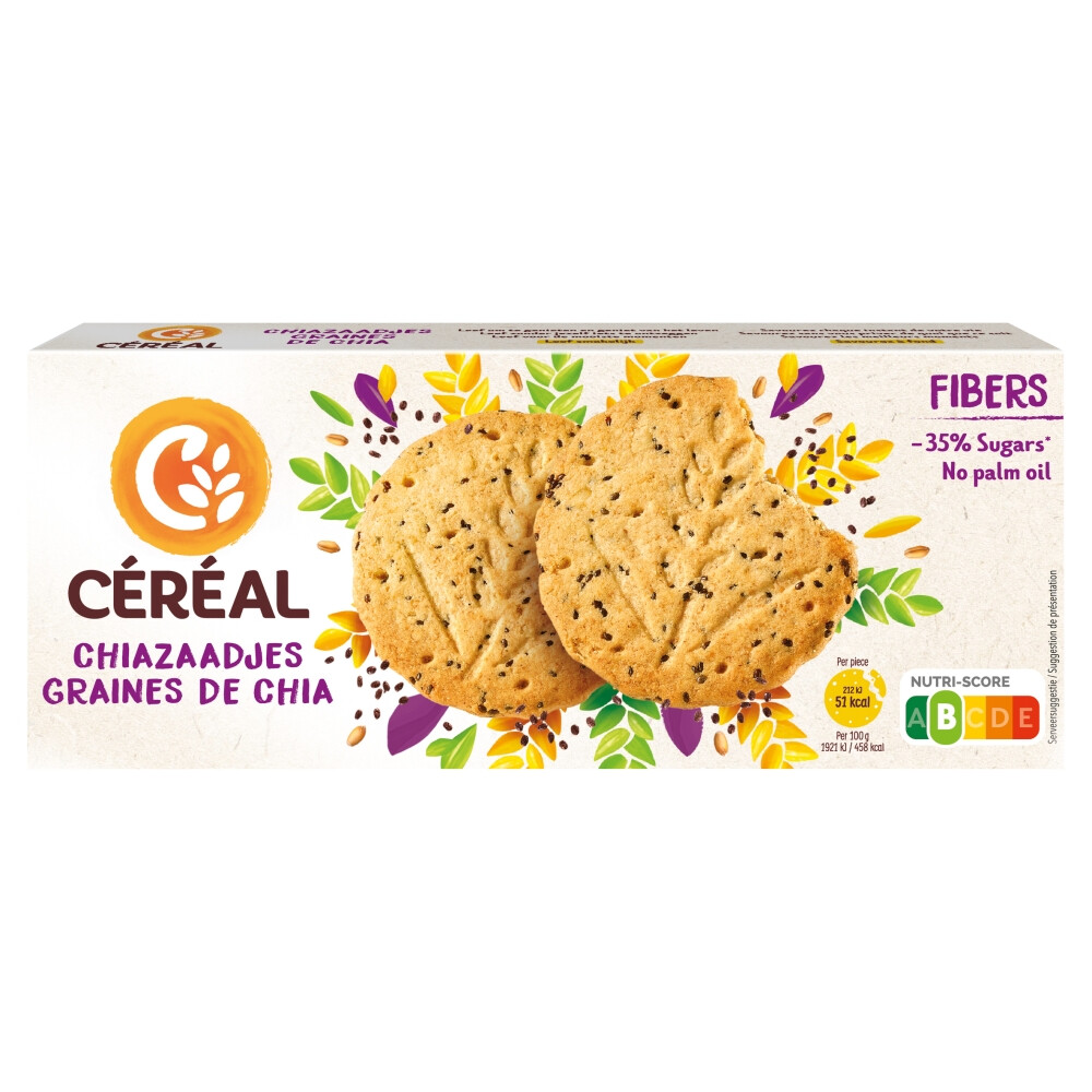 Céréal Zandkoekjes Chiazaadjes 132 gr