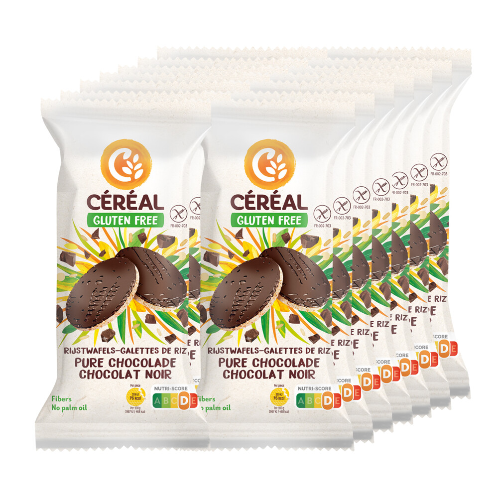 14x Céréal Rijstwafel Pure Chocolade 130 gr