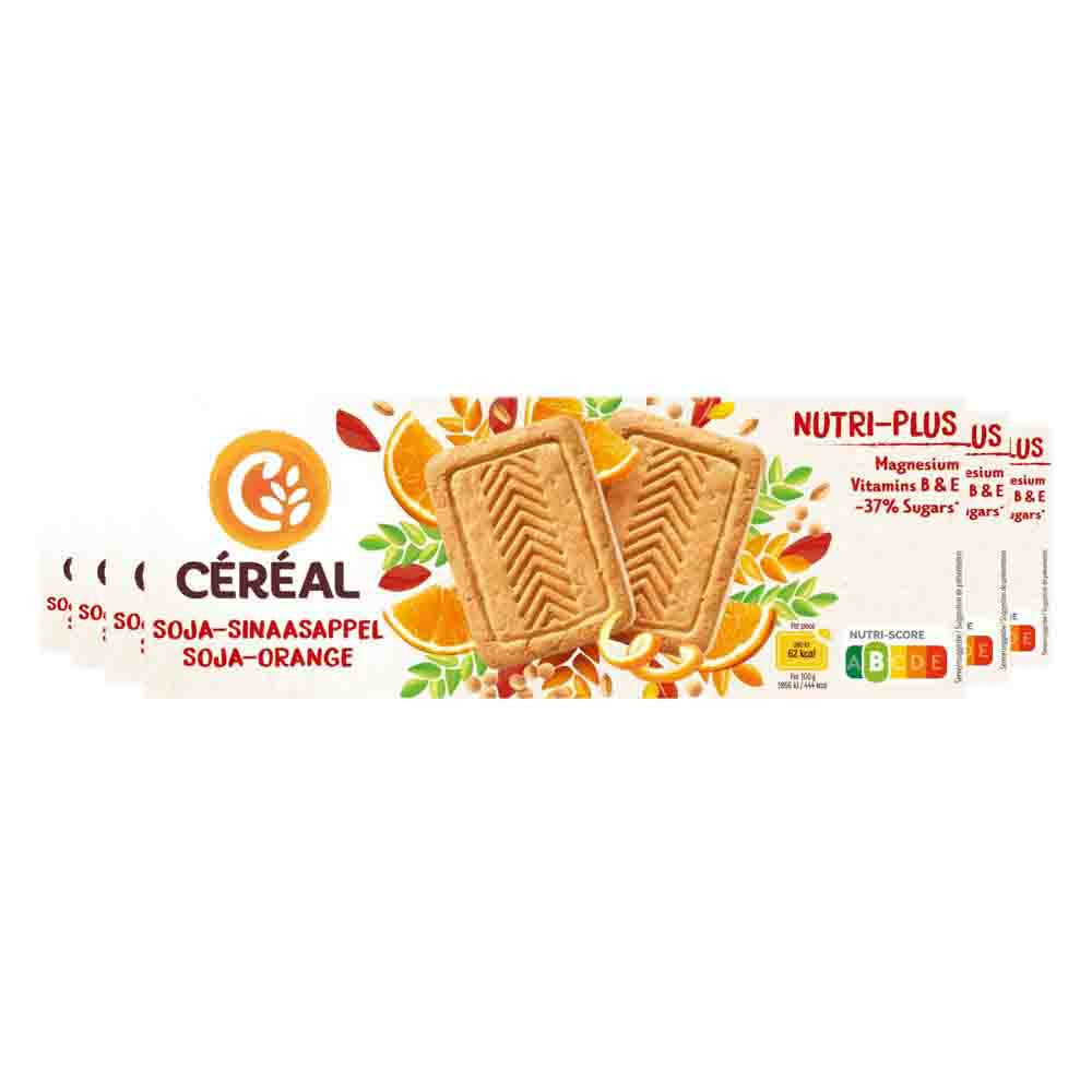 6x Céréal Koekjes Soja-Sinaasappel 280 gr