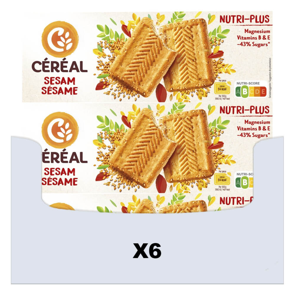 6x Céréal Koekjes Sesam 230 gr