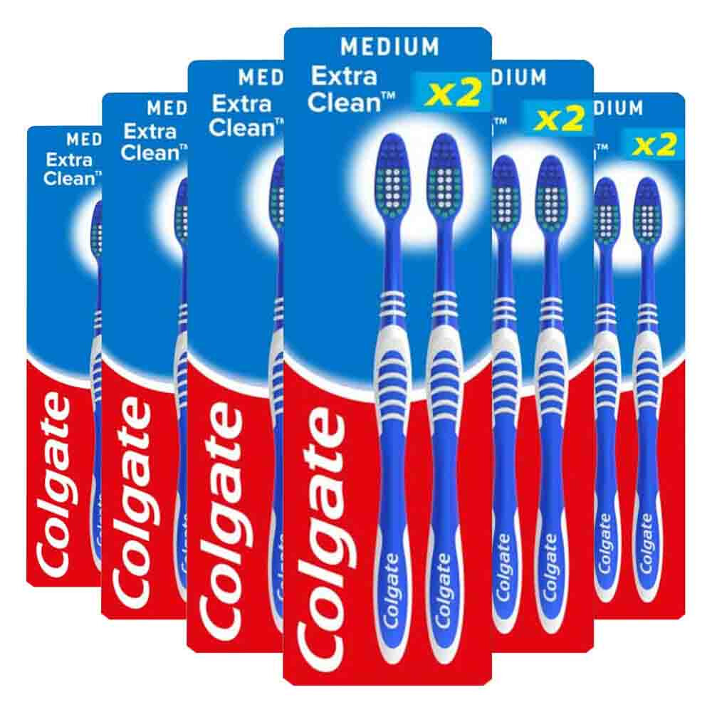Colgate 6x Tandenborstel Extra Clean Medium 2 - 12 stuks