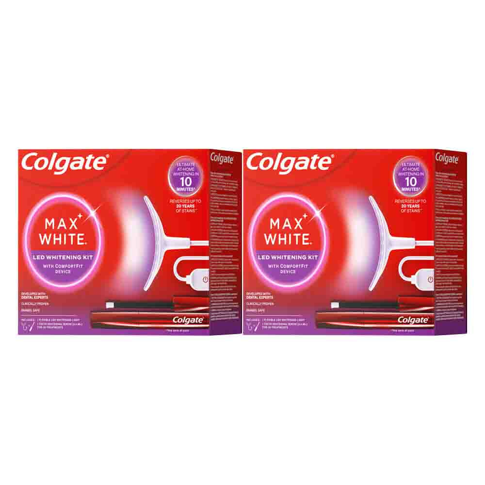 2x Colgate Max White Led Whitening Kit 1 set