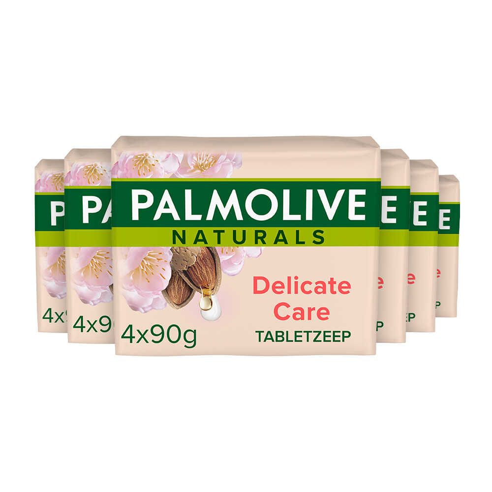 6x Palmolive Tabletzeep Naturals Amandel&Melk 4x 90 gr