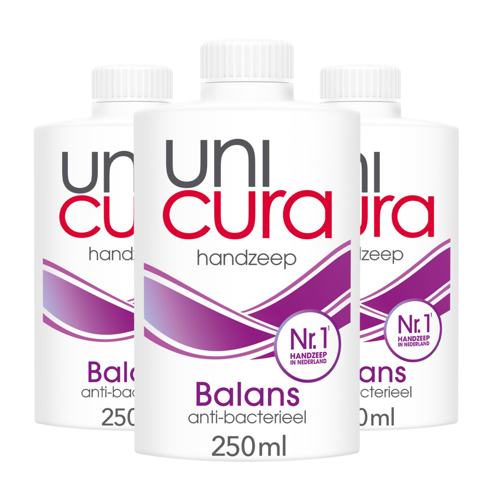 3x Unicura Vloeibare Zeep Navulling Balans 250ml