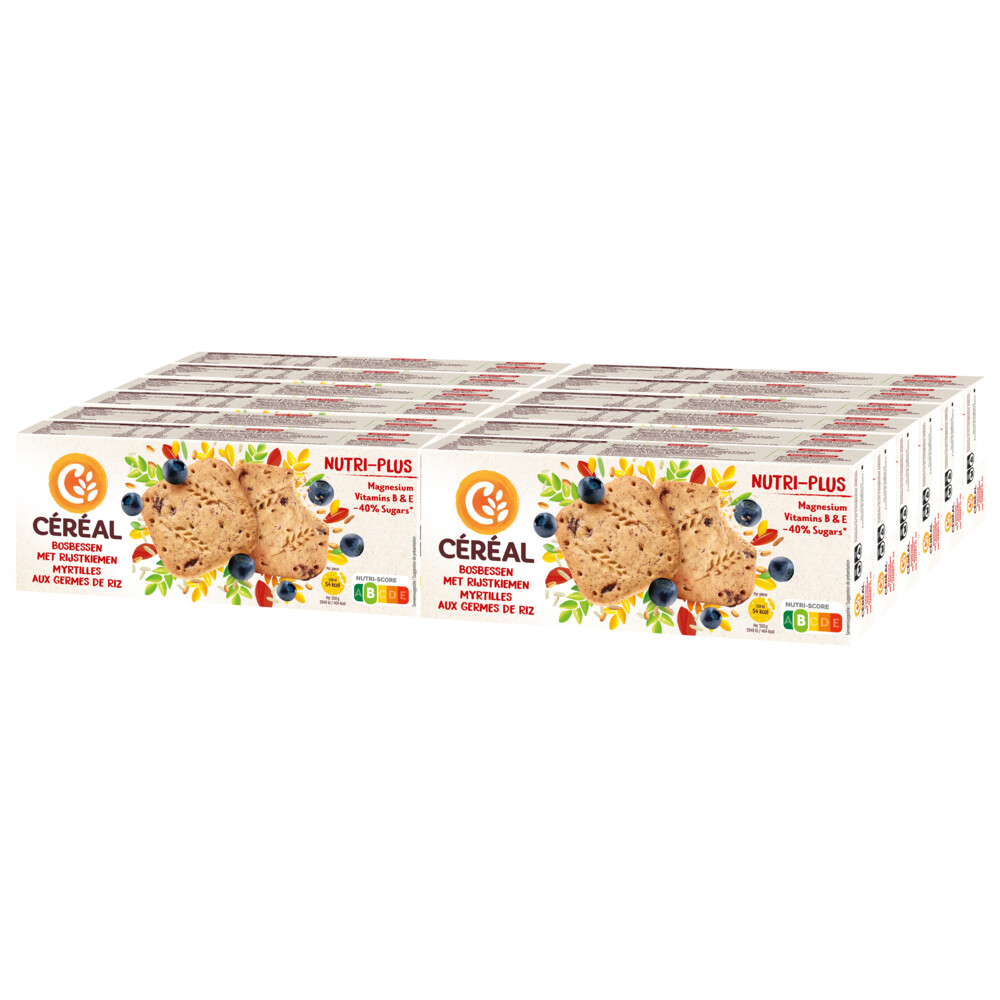12x Céréal Koekjes Bosbessen Rijstkiemen 140 gr