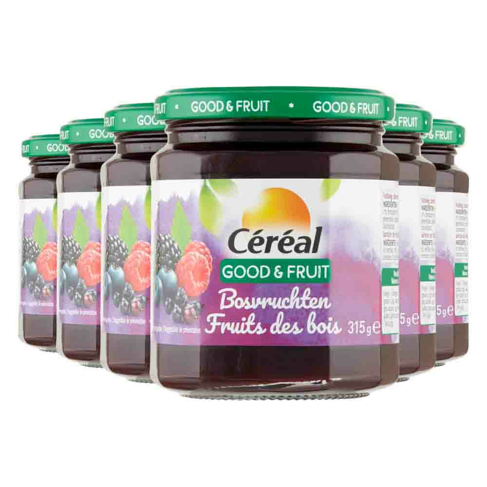 6x Céréal jam Good&Fruit Bosvruchten 315 gr