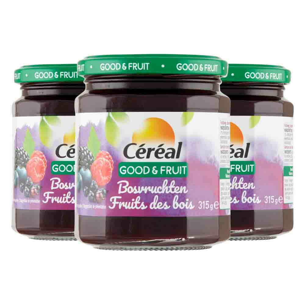 3x Céréal jam Good&Fruit Bosvruchten 315 gr