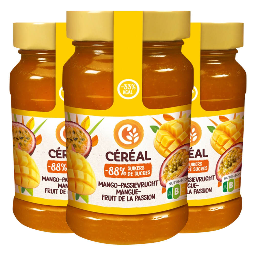 3x Céréal Jam Mango-Passievrucht 270 Gr