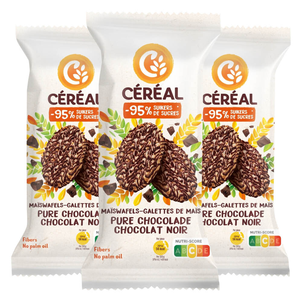 3x Céréal Maiswafel Puur 108 gr