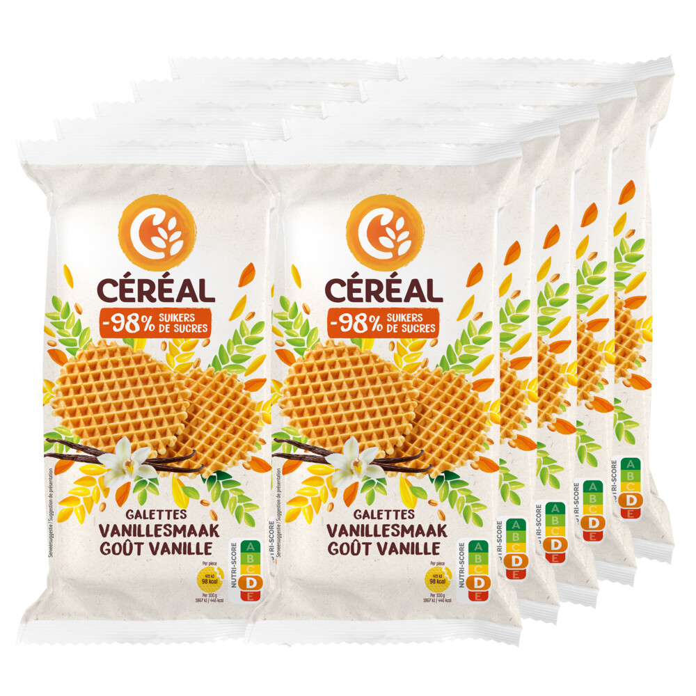 10x Céréal Galettes Vanillesmaak 175 gr
