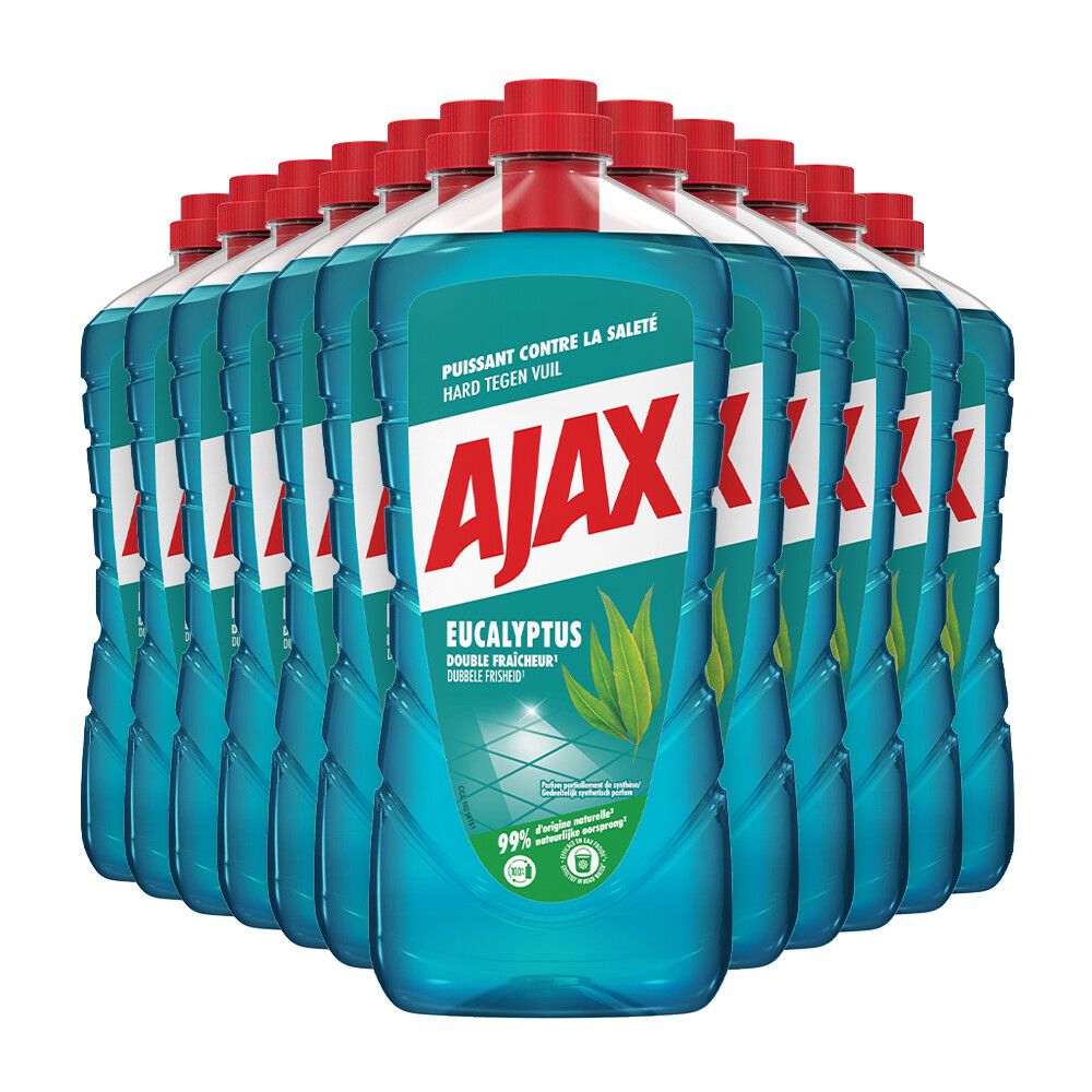 12x Ajax Allesreiniger Eucalyptus 1,25 liter