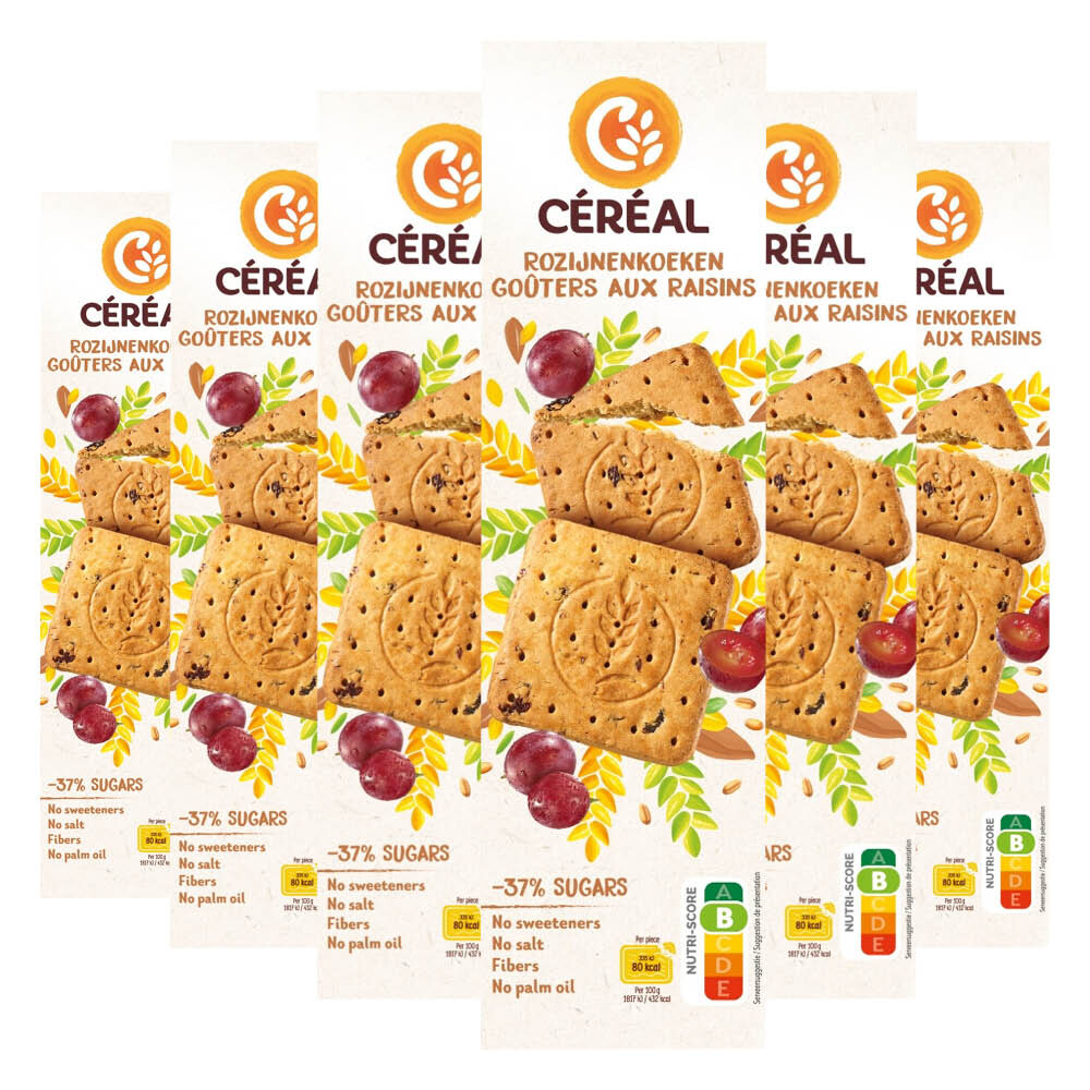 6x Céréal Rozijnenkoeken 360 Gr