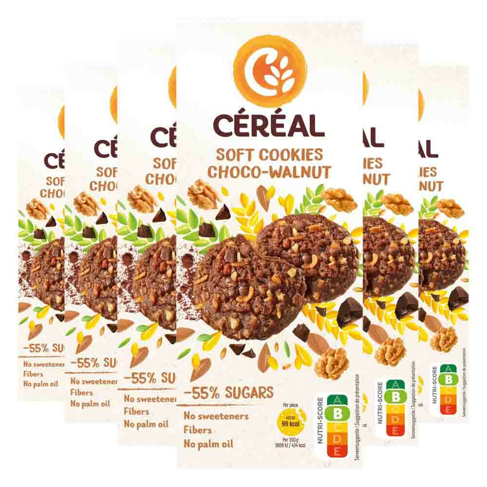 6x Céréal Soft Cookies Choco-Walnut 138 gr