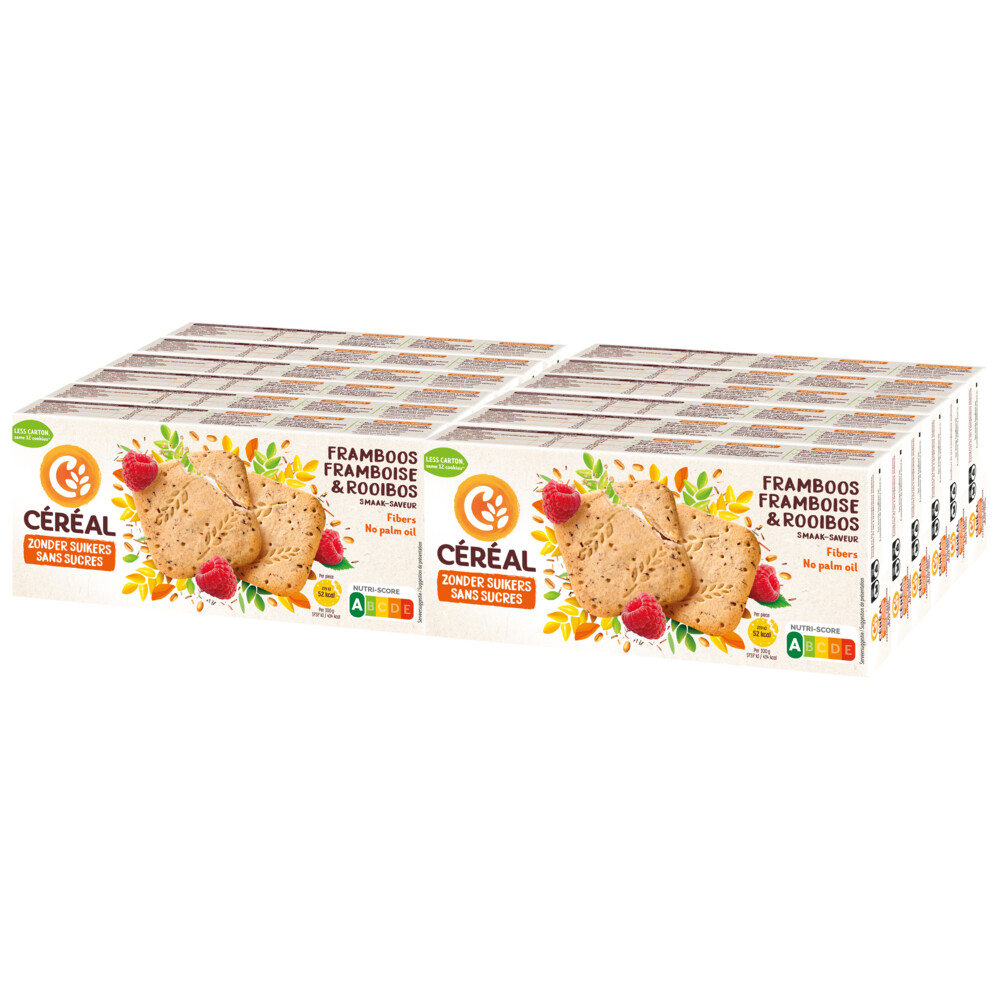 12x Céréal Koekjes Framboos Rooibos 150 gr