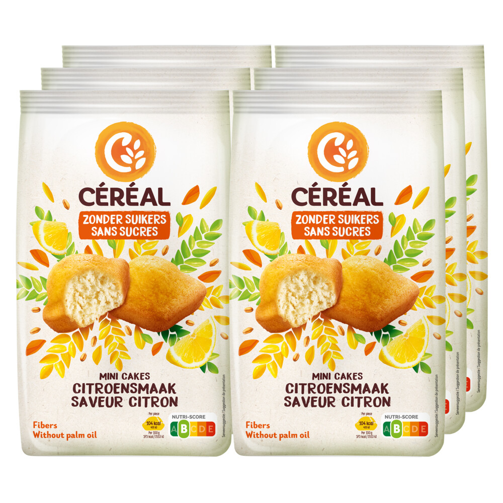 6x Céréal Mini Cakes Citroen 196 gr