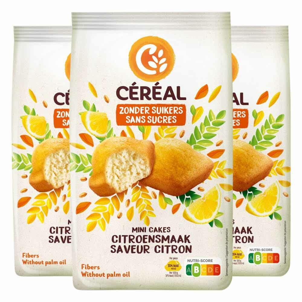 3x Céréal Mini Cakes Citroen 196 gr
