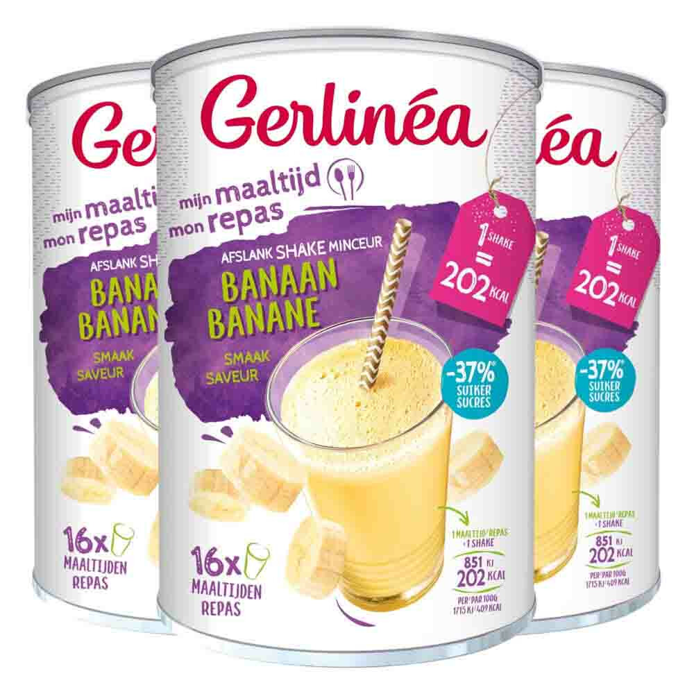 3x Gerlinea Milkshake Banaan 436 gr