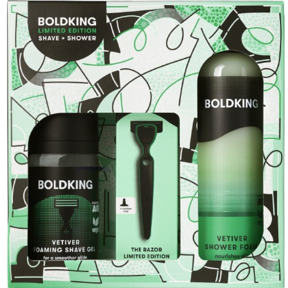 Boldking Geschenkset Shave&Shower Vetiver 3 stuks