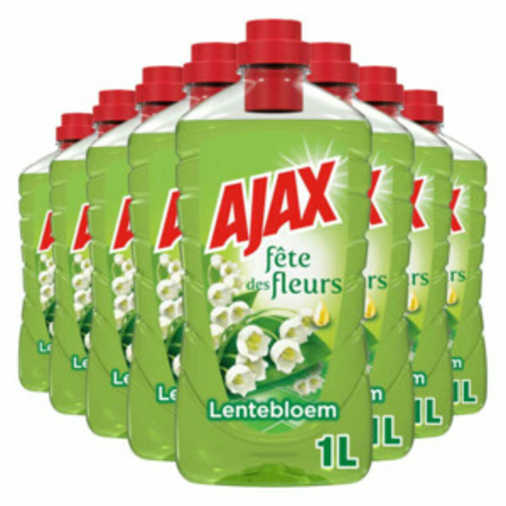 8x Ajax Allesreiniger Fete de Fleur Lentebloem 1 liter