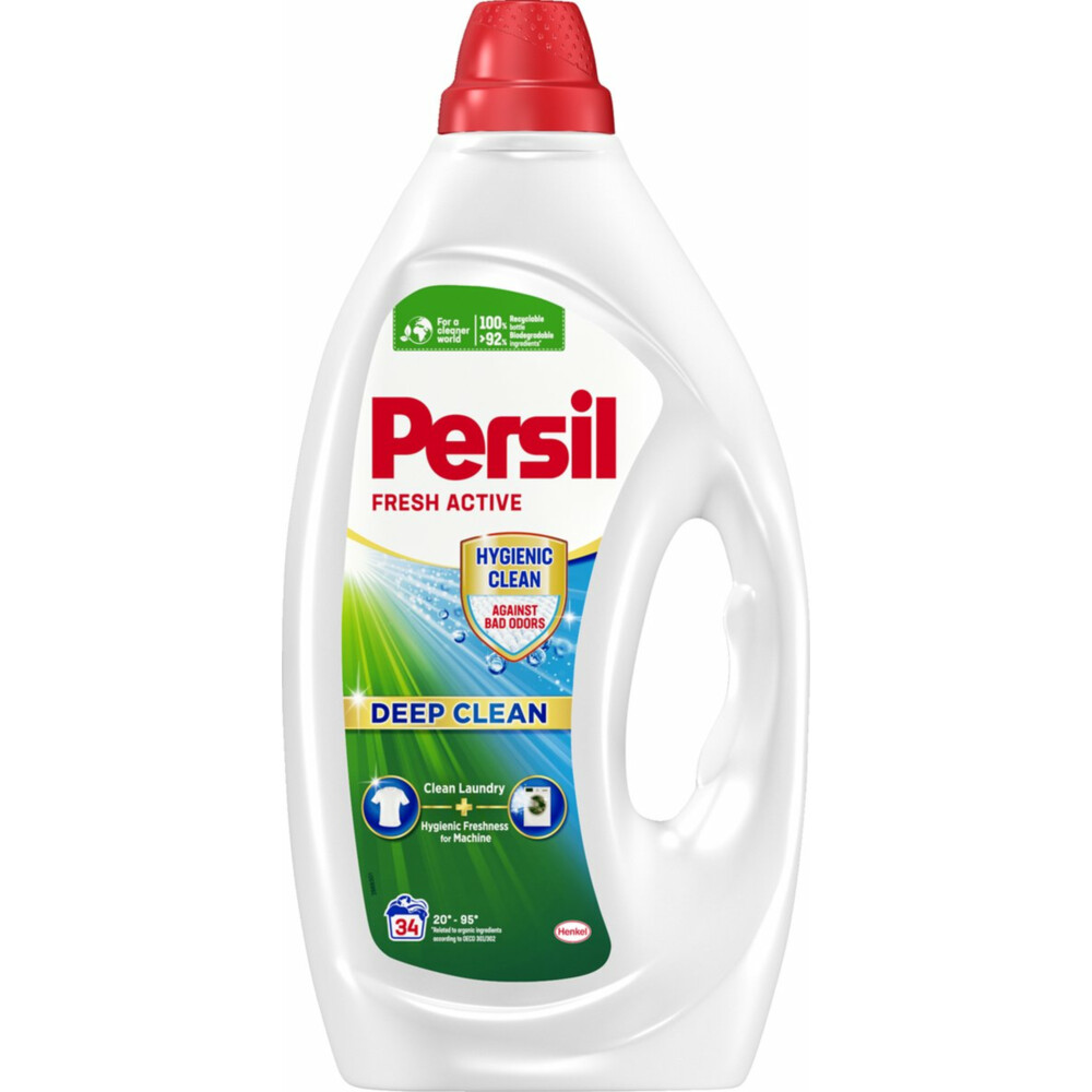 Persil Wasmiddel Gel 34 Wasbeurten Deep Clean Hygienic Clean 1,53 liter