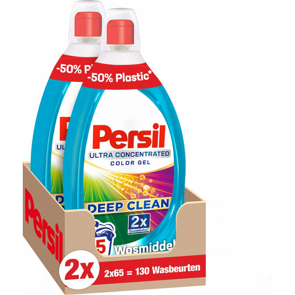 Persil Wasmiddel Gel 2 x 65 Wasbeurten Deep Clean Ultra Concentrated Color 2 x 2,6 liter