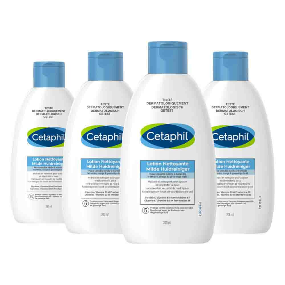 4x Cetaphil Milde Huidreiniger 200 ml