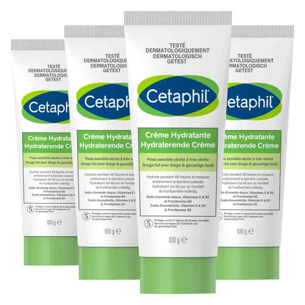 4x Cetaphil Hydraterende Crème 100 gr