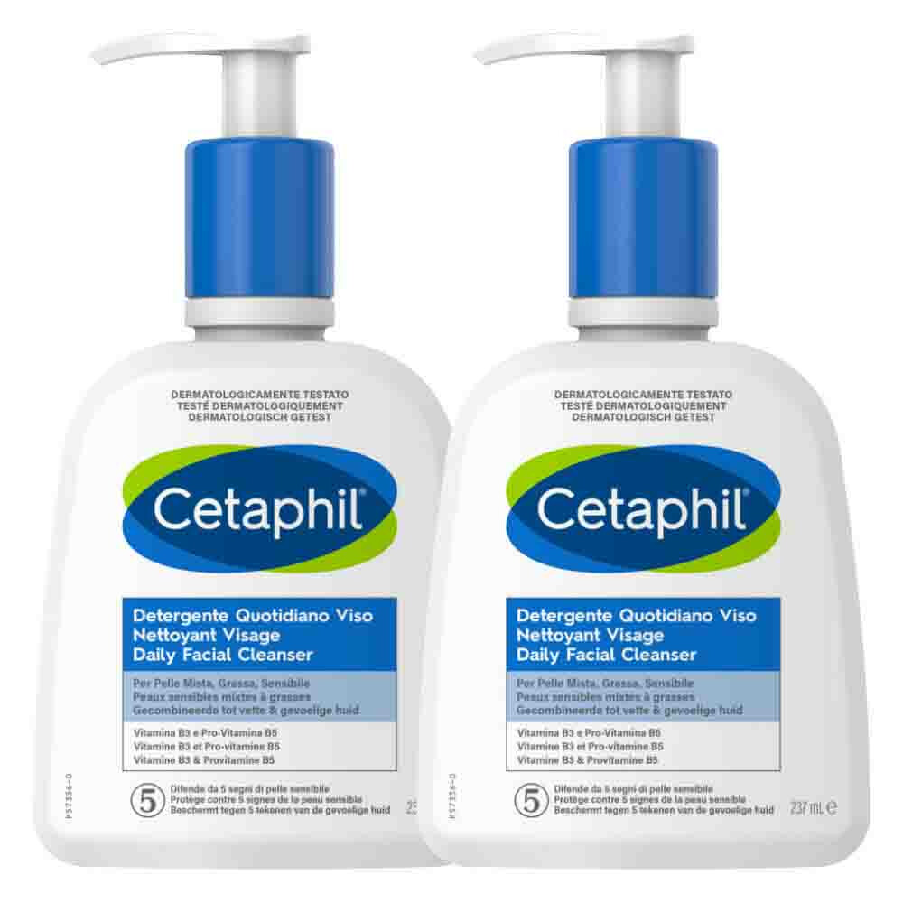 2x Cetaphil Daily Facial Cleanser 237 ml