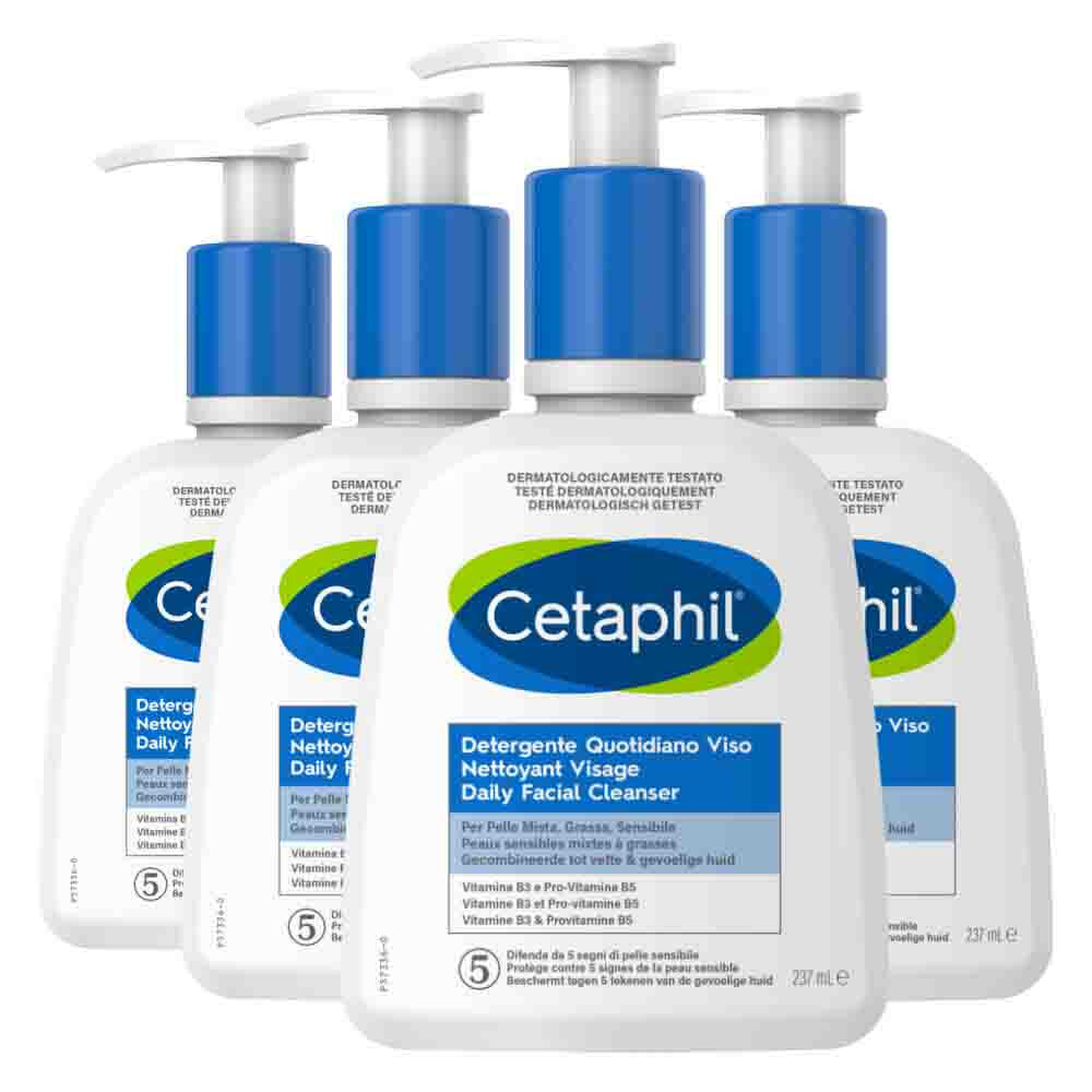 4x Cetaphil Daily Facial Cleanser 237 ml