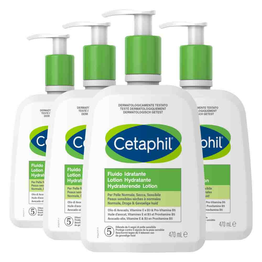 4x Cetaphil Hydraterende Lotion 470 ml