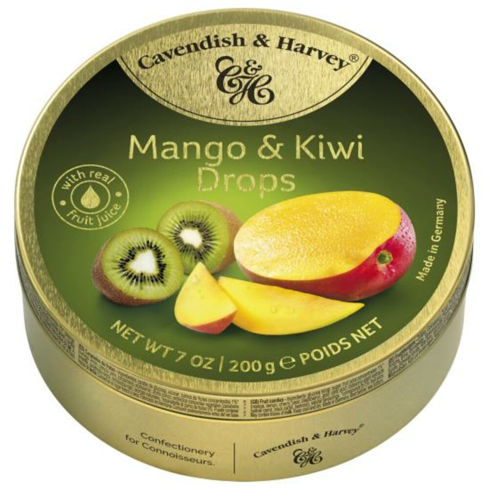 3x Cavendish&Harley Mango&Kiwi Drops 200 gr