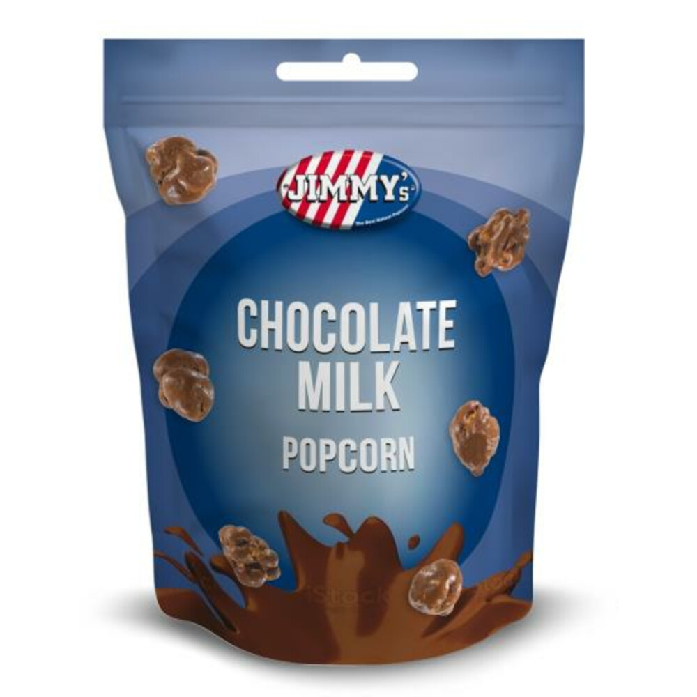 Jimmy's Popcorn Melk Chocolade Popcorn 120 gr