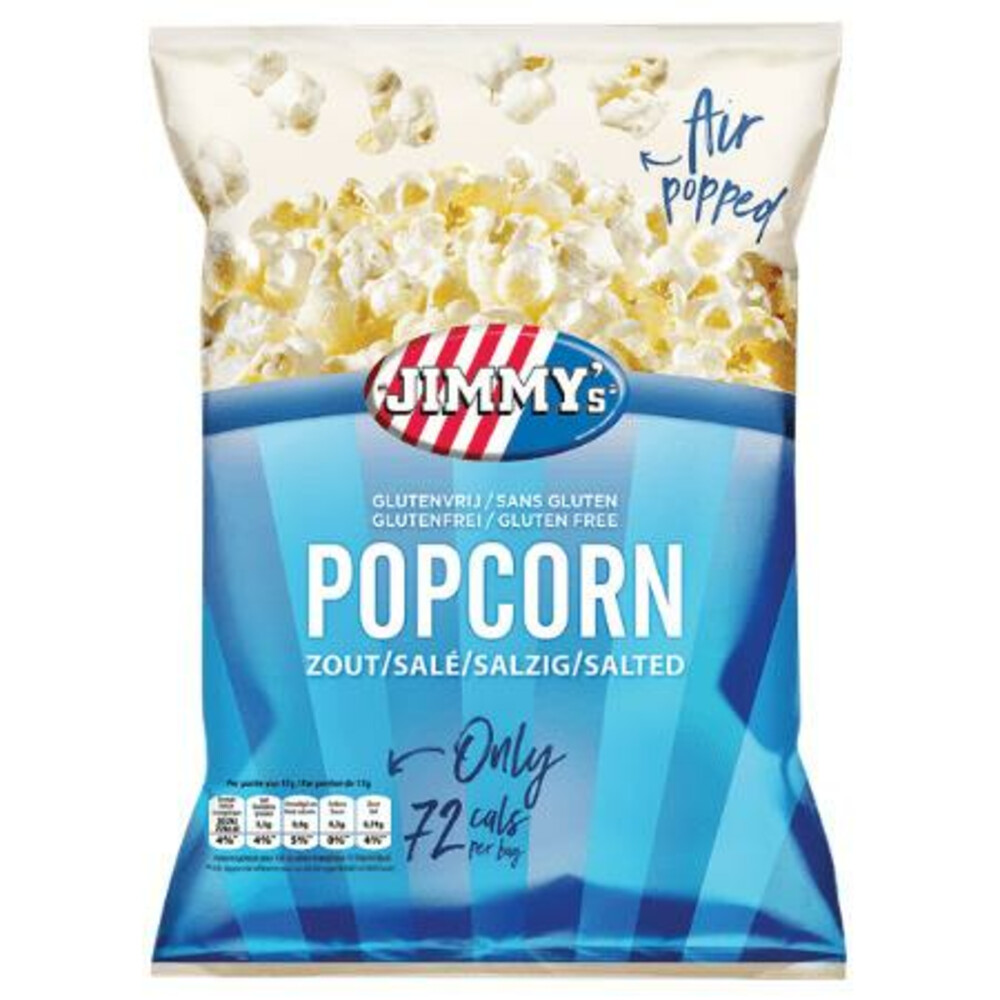 3x Jimmy's Popcorn Minibag Zout 21 x 17 gr